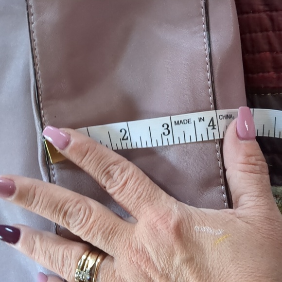 COACH* Kristen lavender tri textured leather bag w/silvertone hardware zip close - Picture 14 of 16